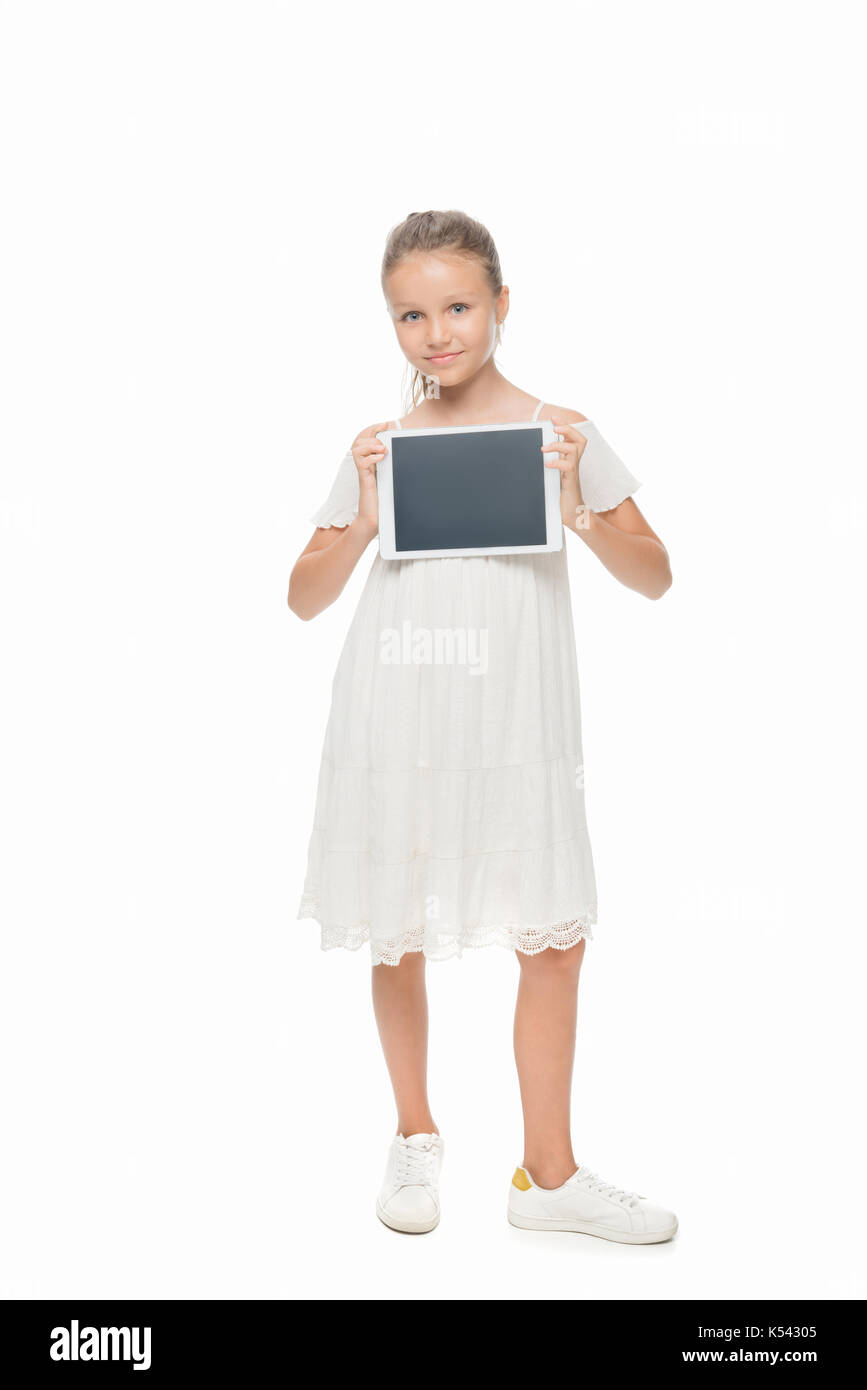Enfant with digital tablet Banque D'Images