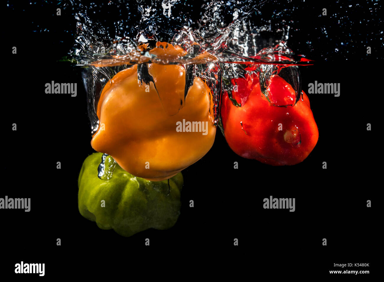 Le habanero splash Banque D'Images