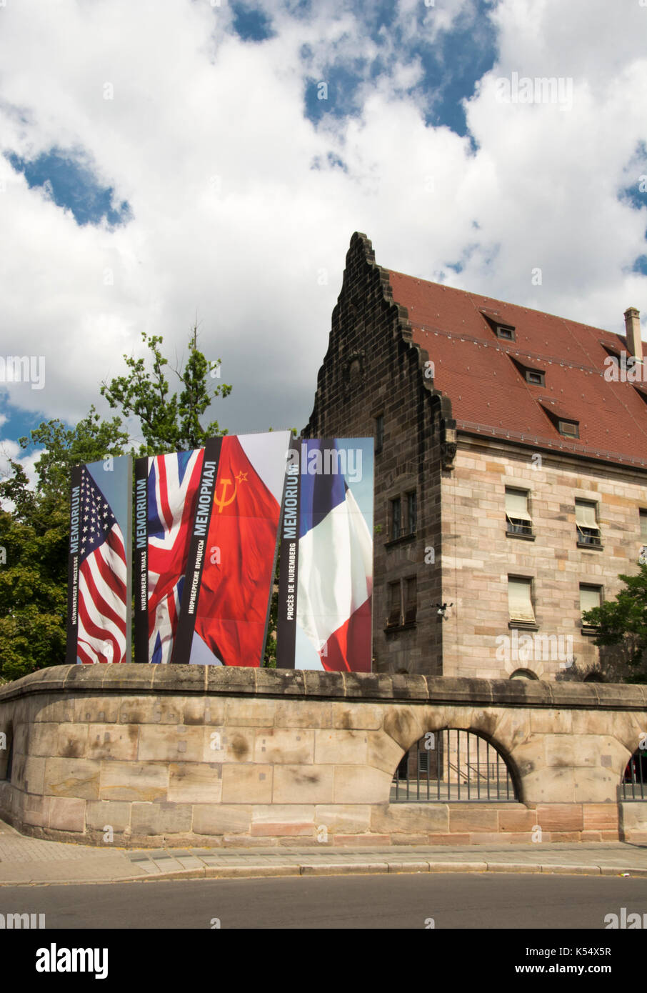 Palais de justice de Nuremberg, le lieu de l'après-guerre les procès criminels de dirigeants nazis Banque D'Images