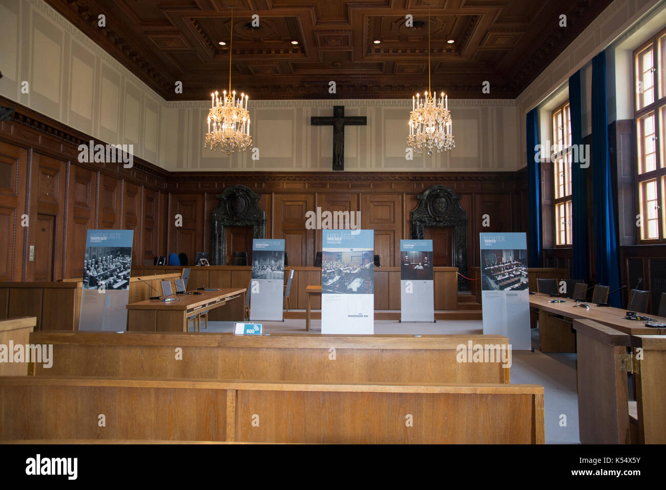 Palais de justice de Nuremberg, le lieu de l'après-guerre les procès criminels de dirigeants nazis Banque D'Images