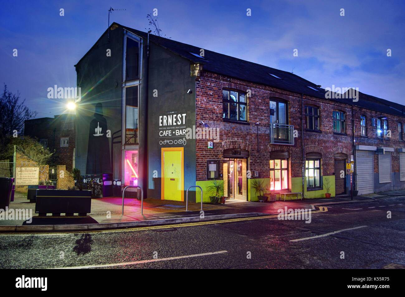 Ernest Cafe, Ouseburn, Tyne et Wear Banque D'Images