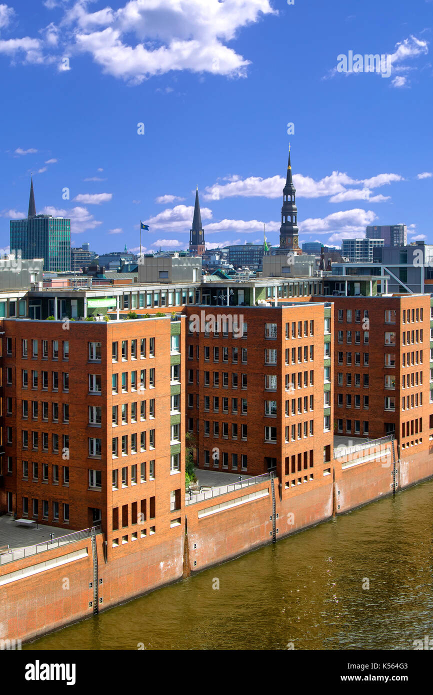 Sommaire des balades à Hamburg hafen city Banque D'Images
