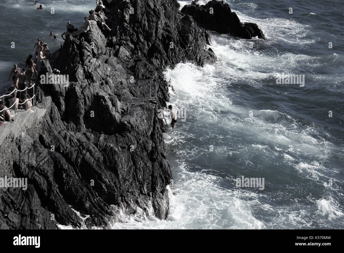 recifs cinque terre Banque D'Images