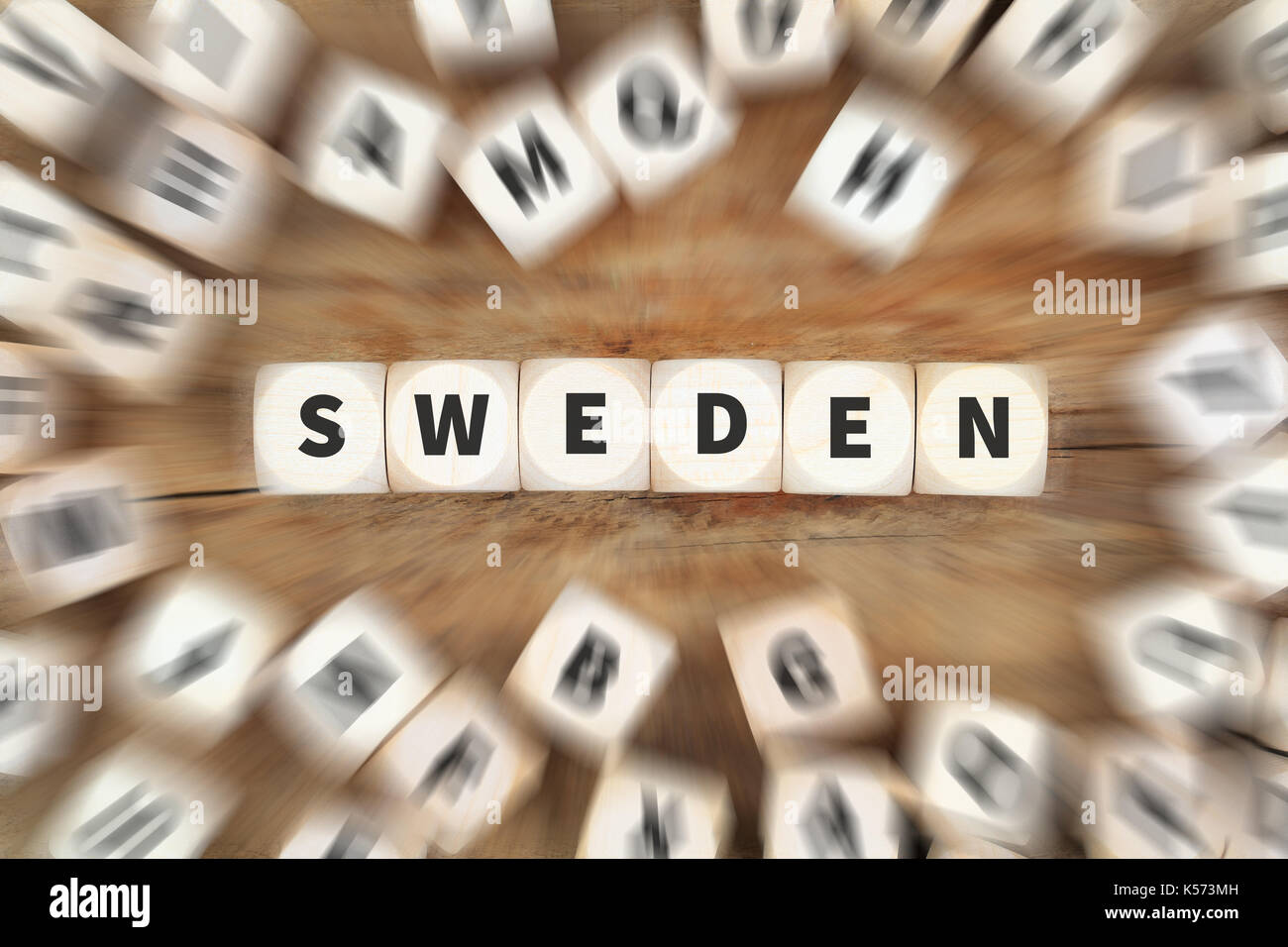 La Suède pays voyager en voyage d'affaires idée concept dés Banque D'Images