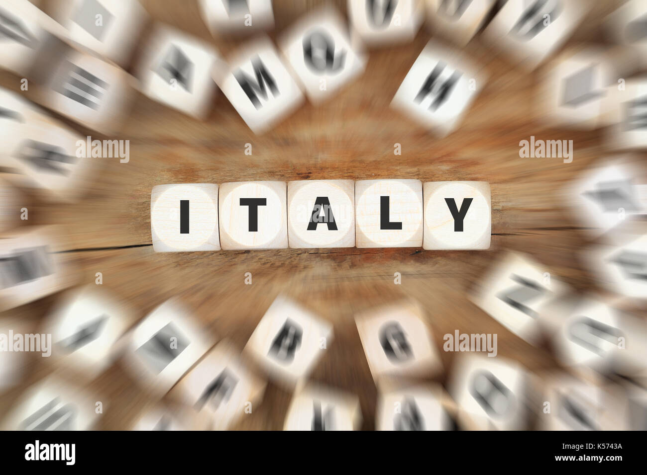 Italie voyage pays d'affaires idée concept dés Banque D'Images