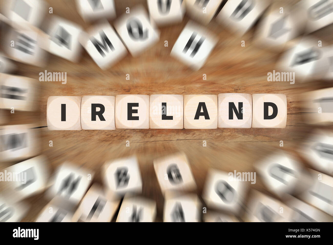 Pays Irlande voyage voyage d'affaires idée concept dés Banque D'Images