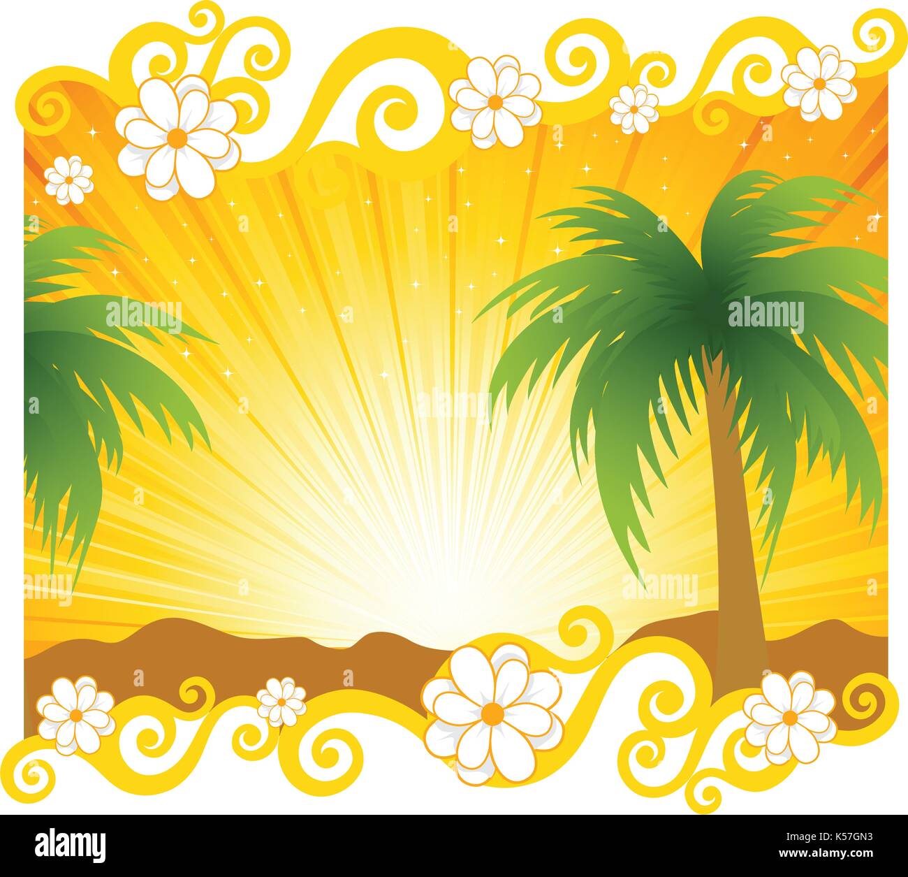 été Bonjour Illustration de Vecteur été Bonjour Illustration de Vecteur