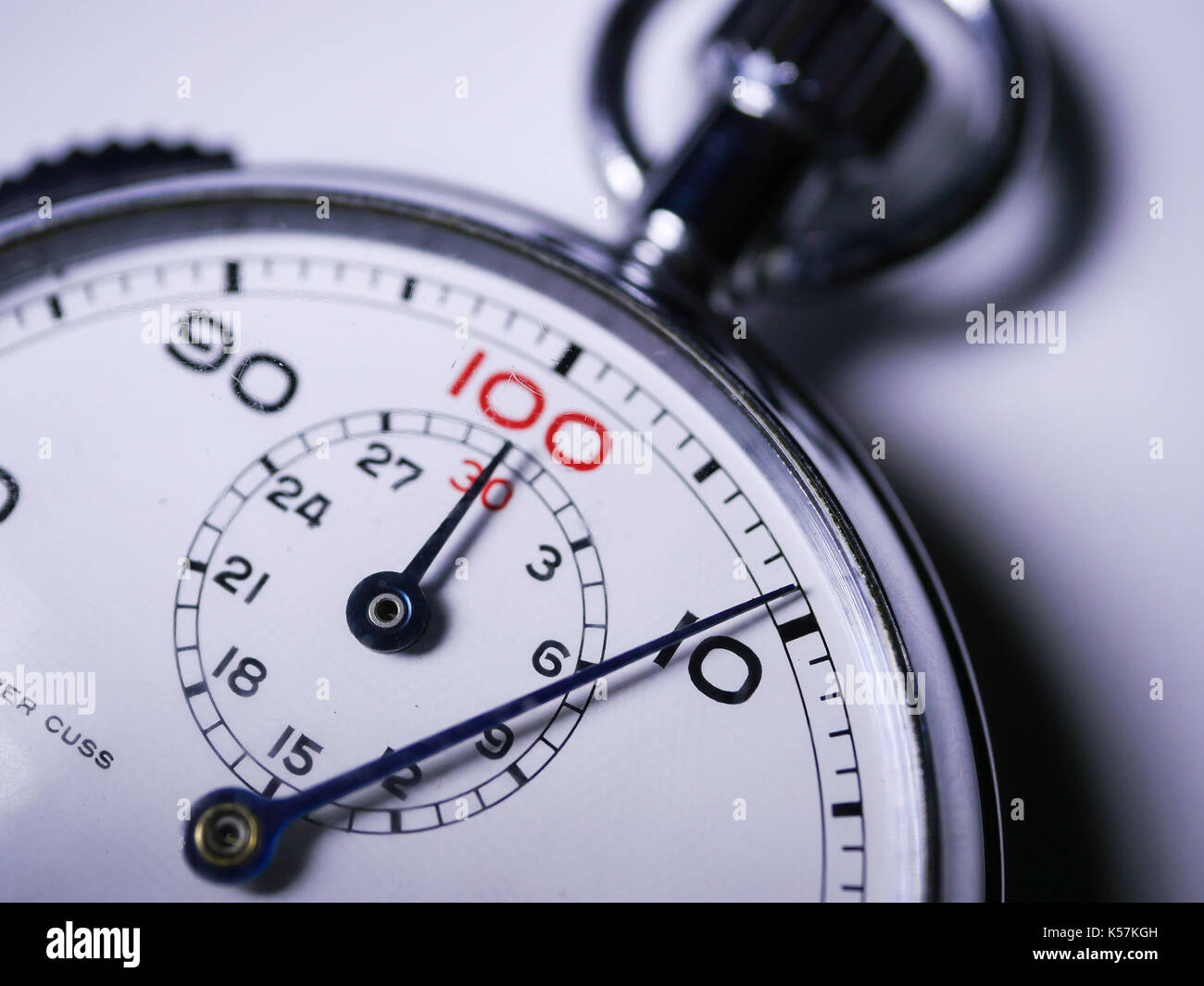 Chronomètre analogique est arrêtée à 9 seconde - est-ce que quelqu'un jamais battu la barrière ? Banque D'Images