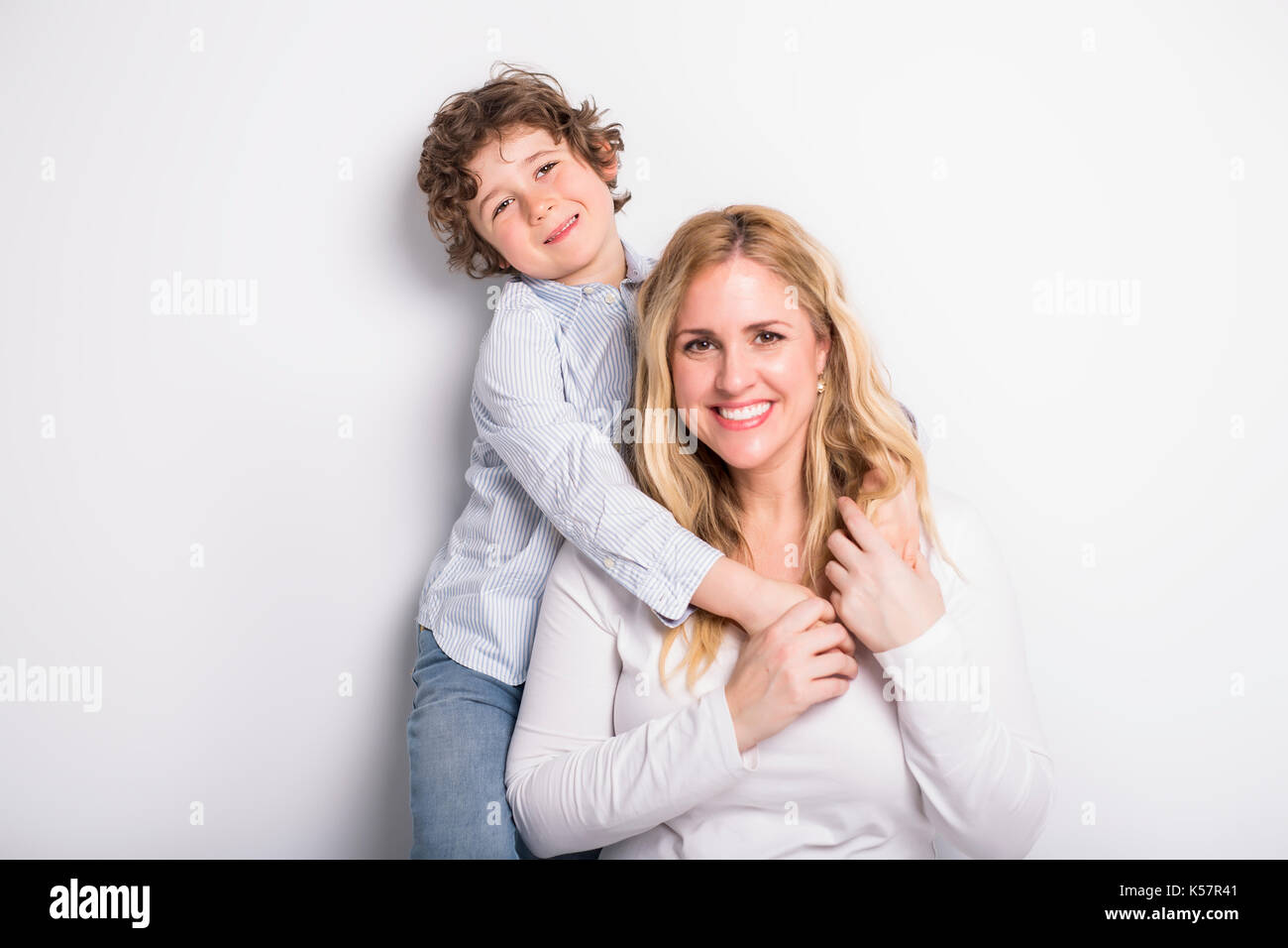 Portrait de mère et fils Banque D'Images