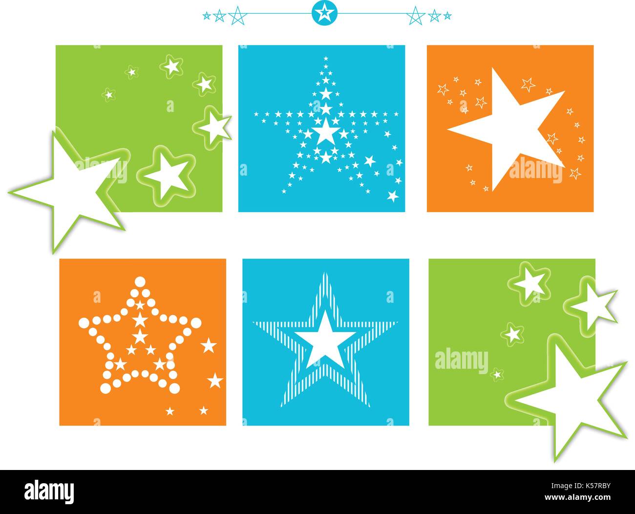 Jeu star colorés Illustration de Vecteur Jeu star colorés Illustration de Vecteur