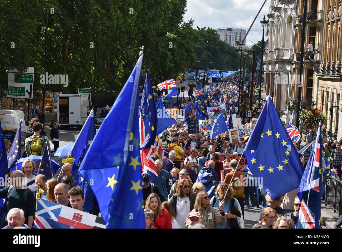 Piccadilly, Londres, Royaume-Uni. Sep 9, 2017. vince cable. l'anti brexit mars à Londres. Autochtones 4 mars. L'UE Crédit : Matthieu chattle/Alamy live news Banque D'Images