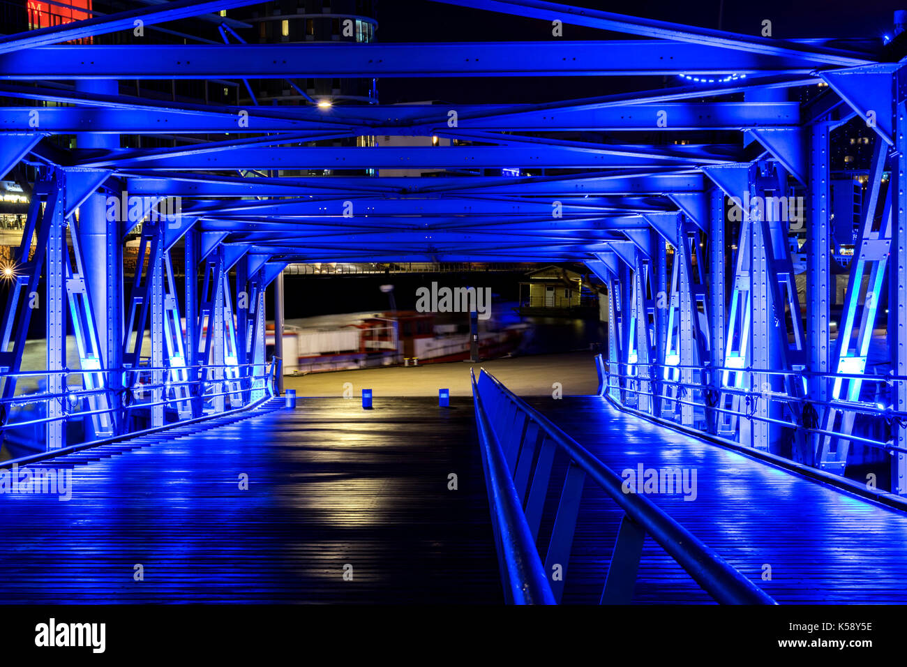 Port de Hambourg 2017 bleu Banque D'Images