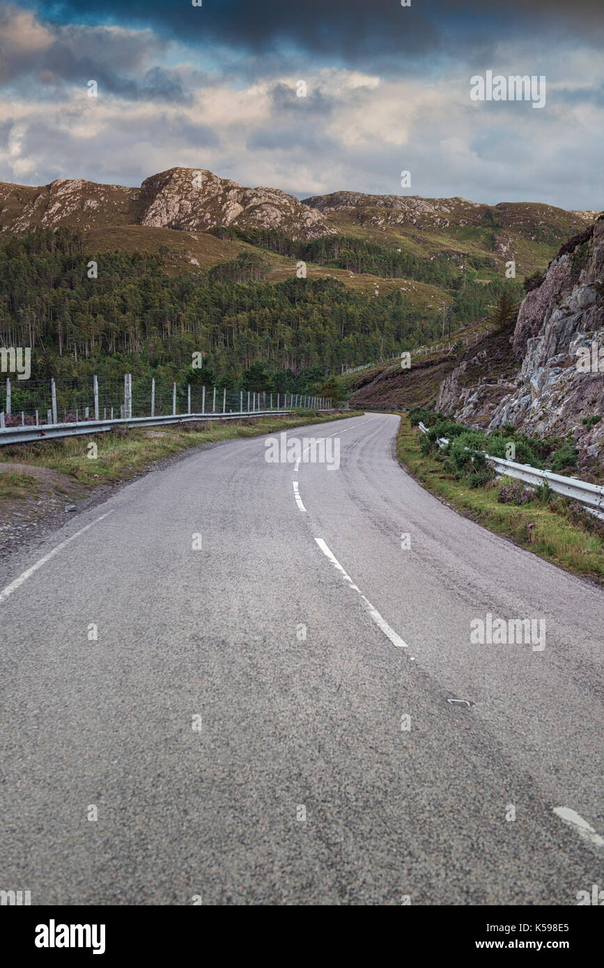 L'article de la côte du nord 500 route touristique près de laide à Wester Ross, Ecosse Banque D'Images