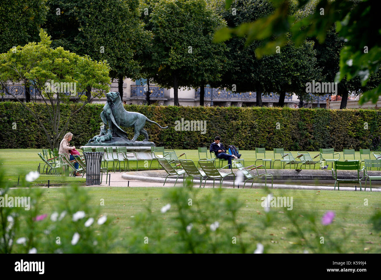 Lestuileries en septembre Paris, France Banque D'Images