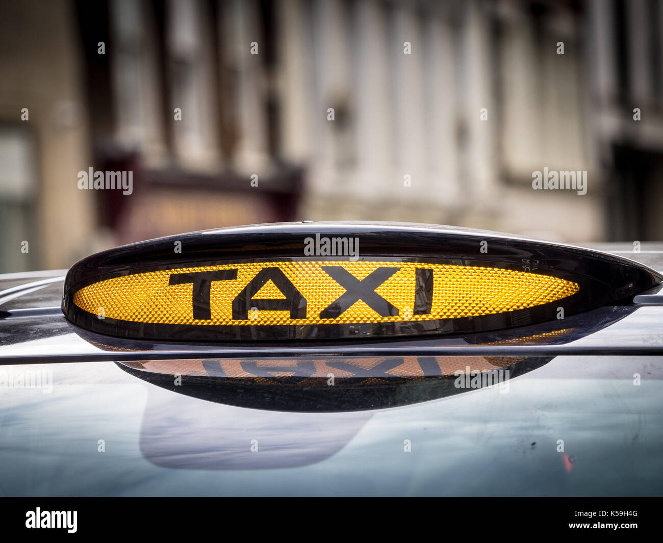 Mercedes Vito London Taxi Taxi Noir - Signes sur un Taxi Mercedes Vito dans le centre de Londres. Le Vito est une alternative à la traditionnelle Black Cab Banque D'Images