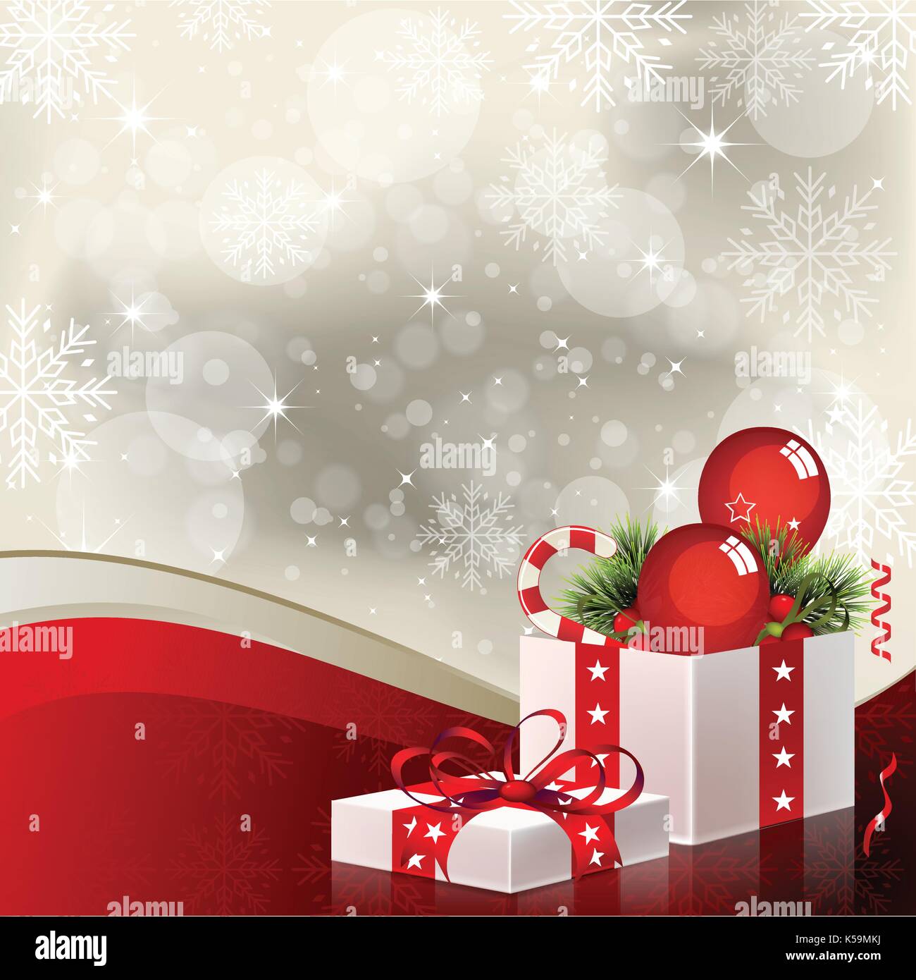 Boîte cadeau de Noël Illustration de Vecteur Boîte cadeau de Noël Illustration de Vecteur