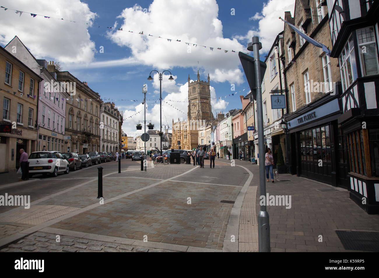 Cirencester, England - 31 août, 2017:Old street à Cirencester, England, United Kingdom Banque D'Images