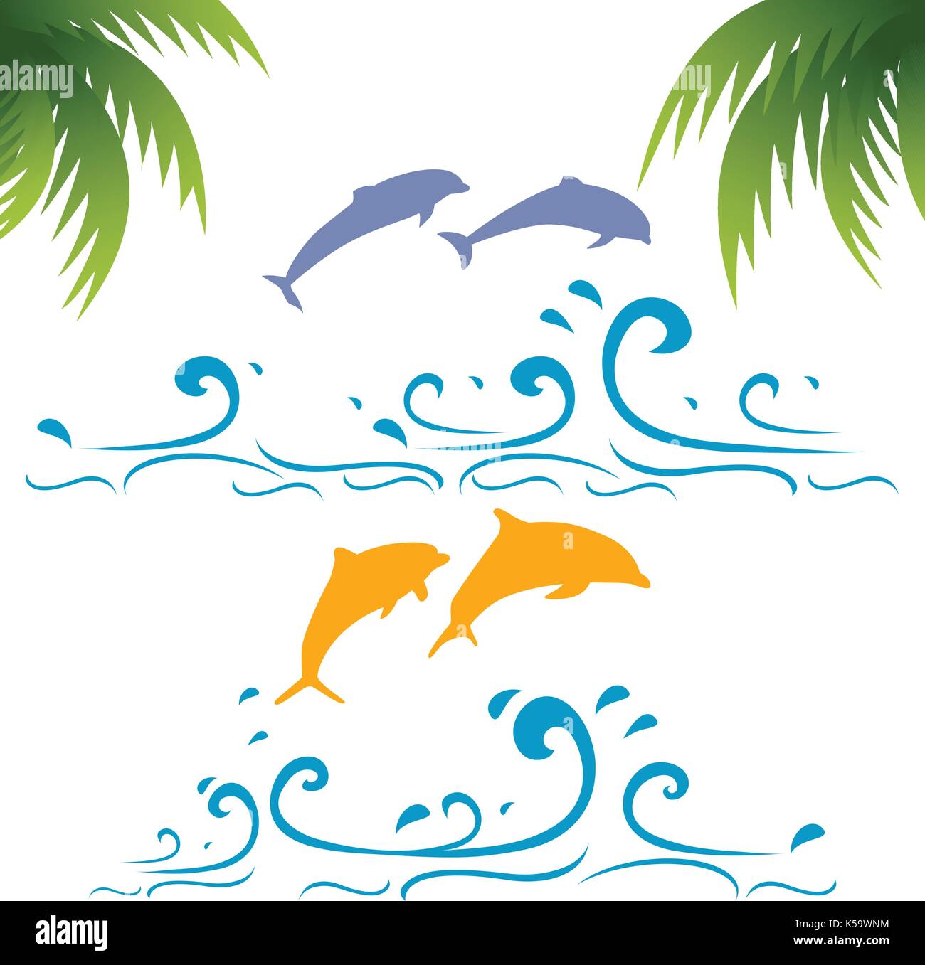 dauphins Illustration de Vecteur