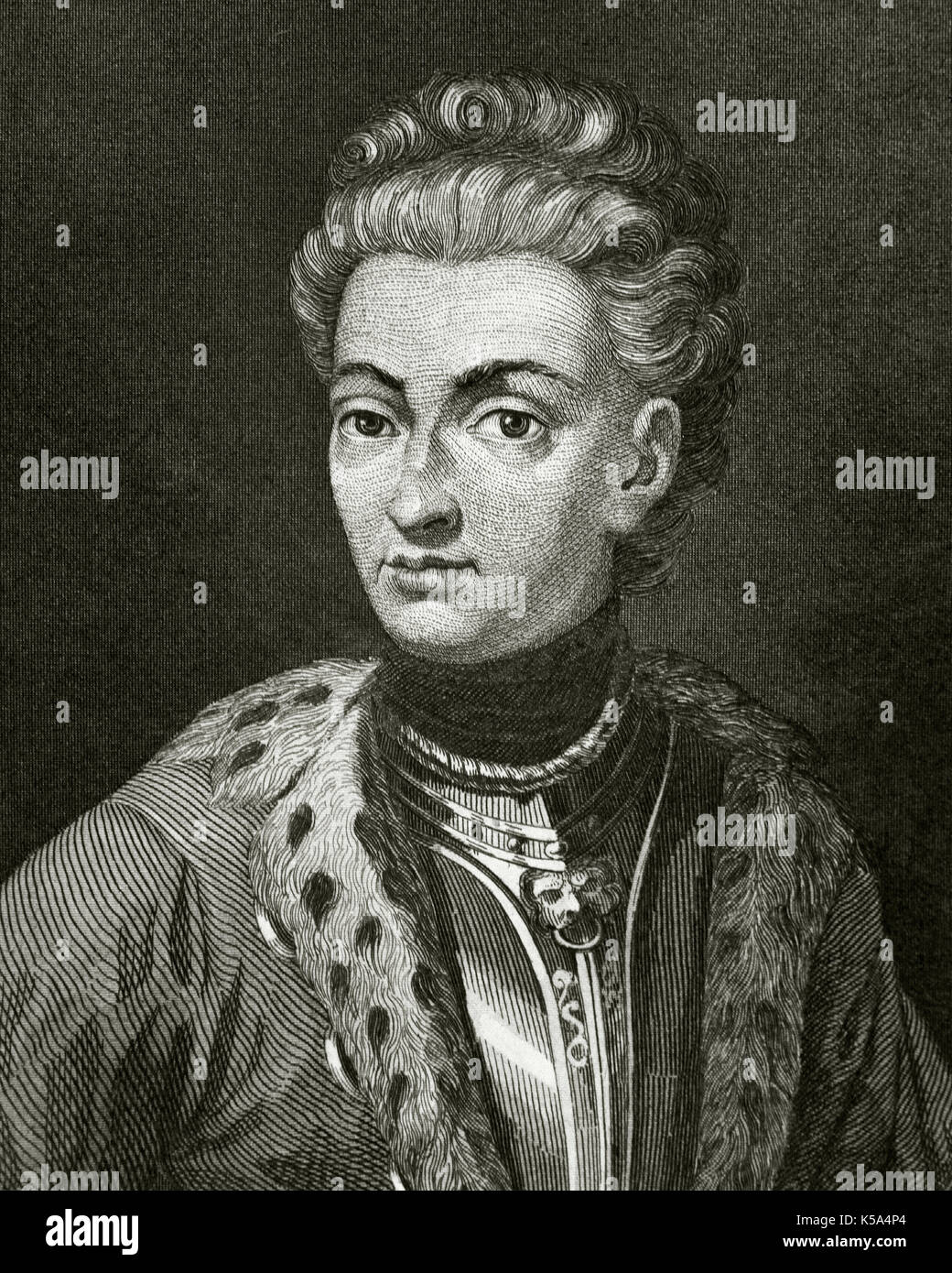 Charles XII (1682-1718). Roi de Suède (1697-1718). Gravure, 19ème siècle. Banque D'Images