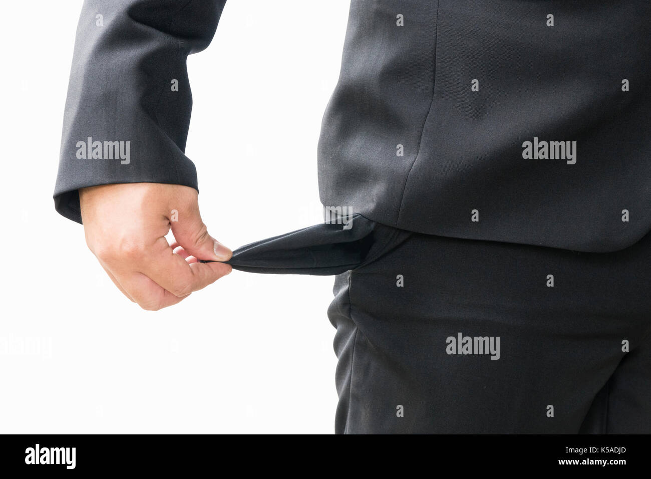 Poche vide dans la main d'affaires, n'a fait faillite ou concept Banque D'Images