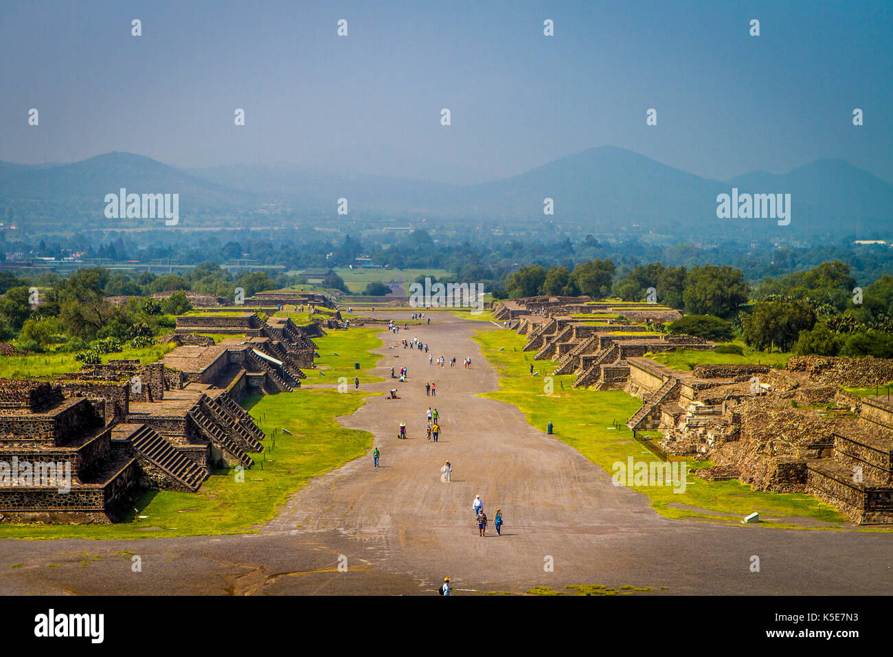 Avenue of the Dead, Teotihuacan, Mexique Banque D'Images