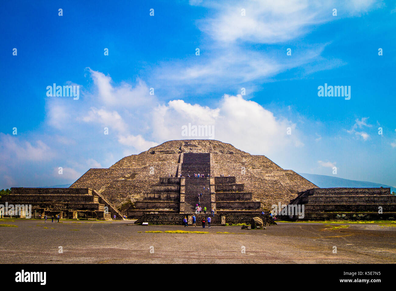 Pyramide de la Lune, Teotihuacan, Mexique Banque D'Images