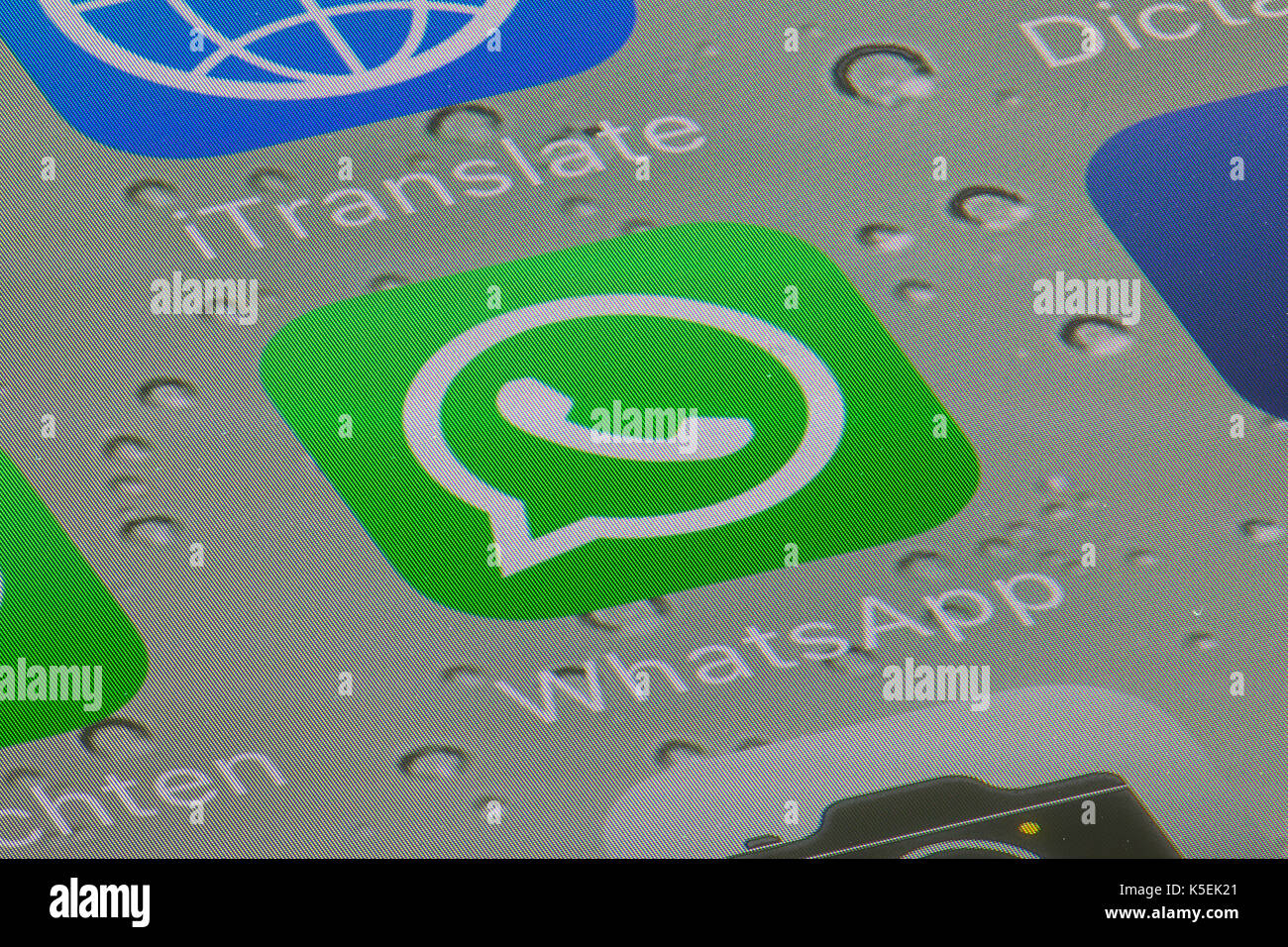 Smartphone-App WhatsApp, l'affichage. Banque D'Images