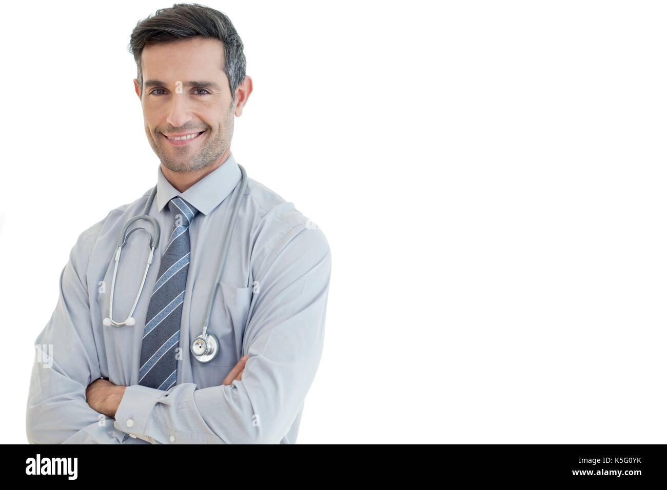 Doctor smiling, portrait. Banque D'Images