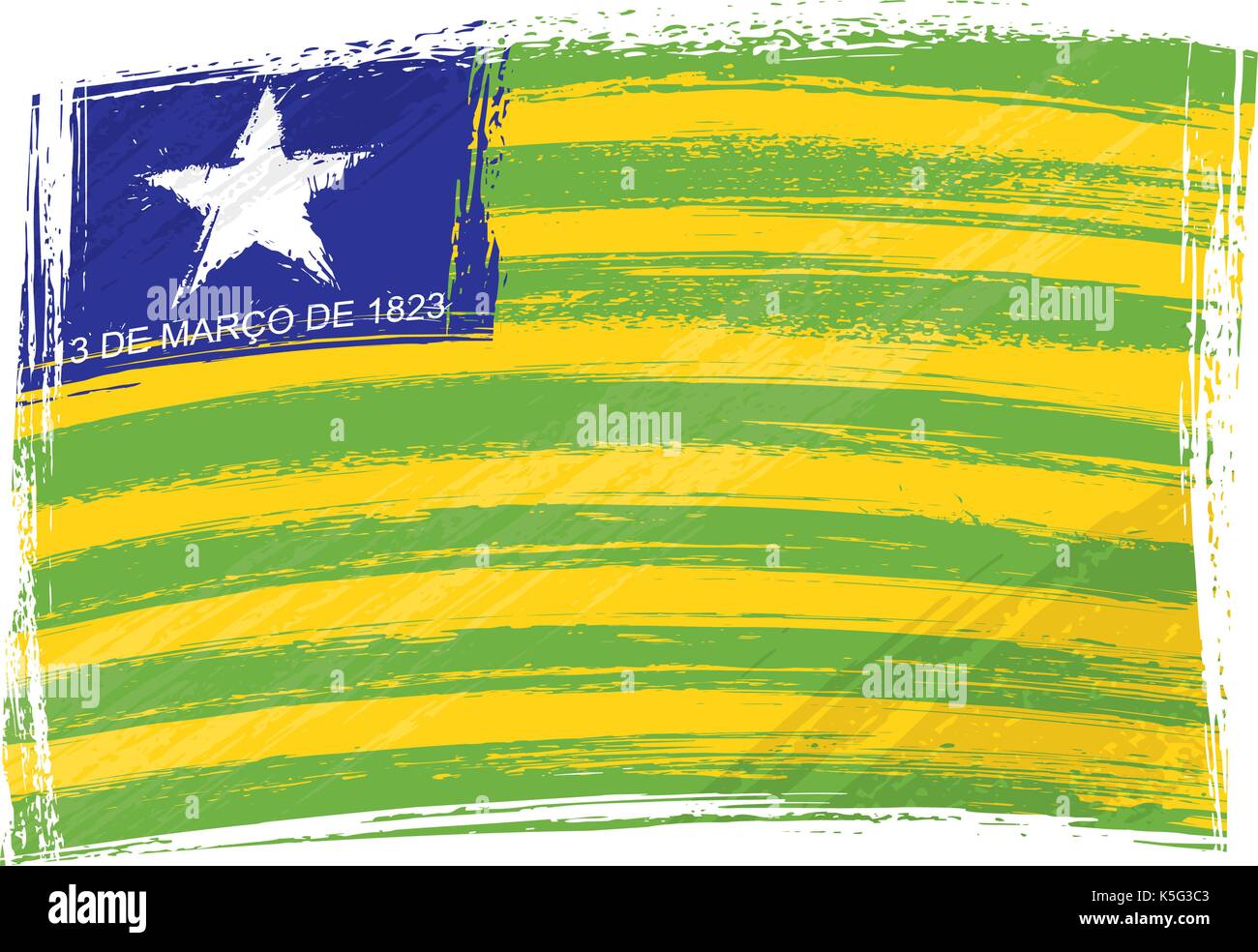 Grunge flag piaui Illustration de Vecteur