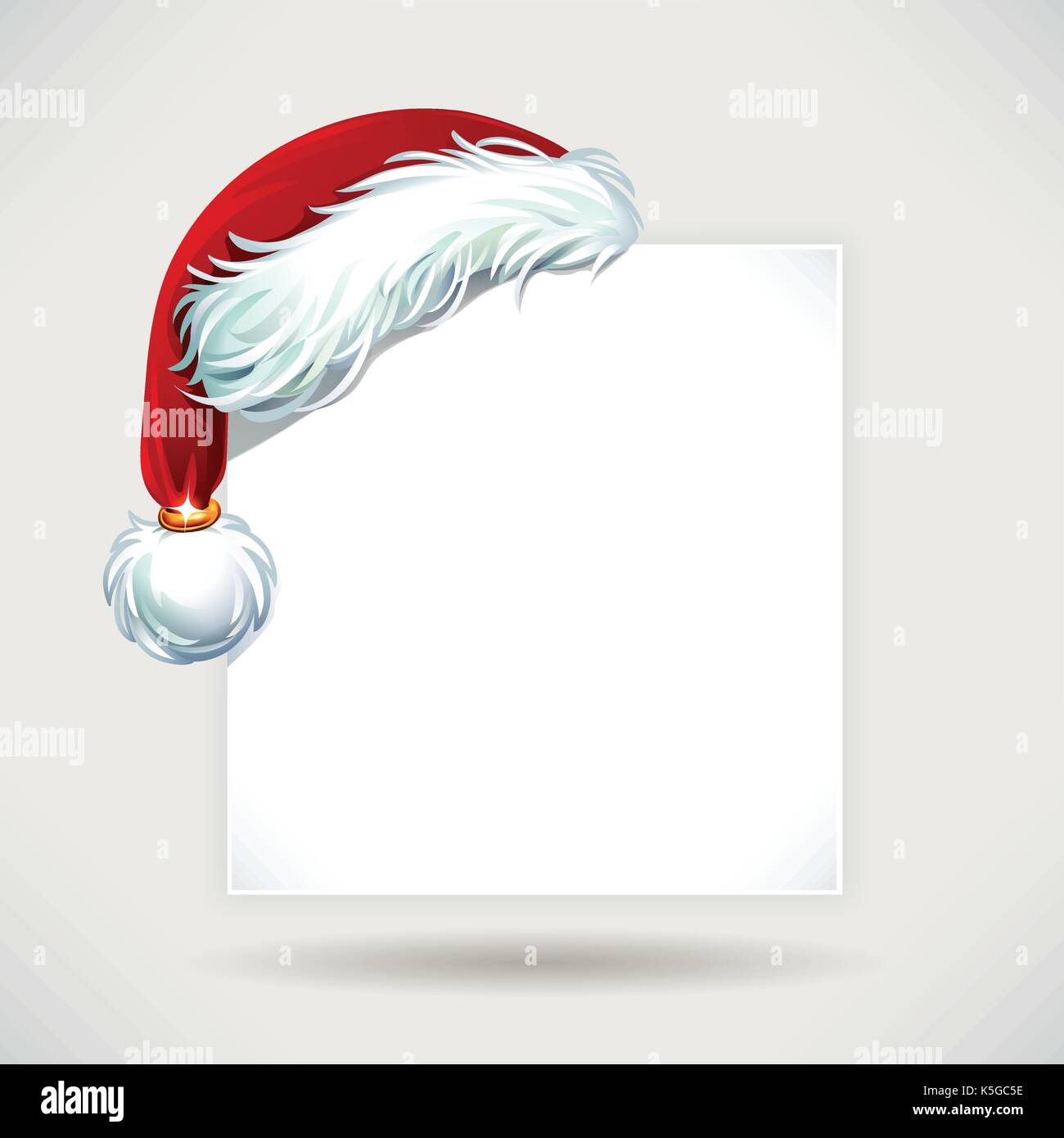 Liste de souhaits de Noël vintage vector design lettre avec cartoon santa claus hat. illustration exemplaire de l'espace vide. Illustration de Vecteur
