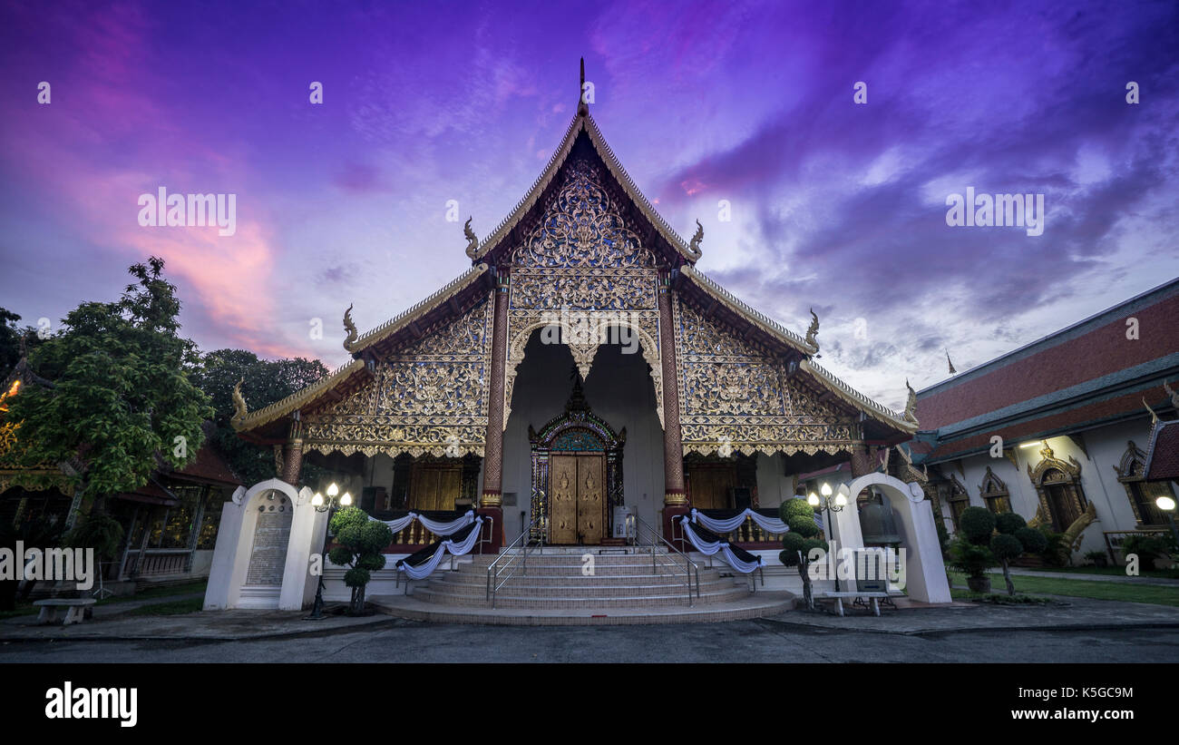 Wat Chiang Man, Chiang Mai, Thaïlande Banque D'Images