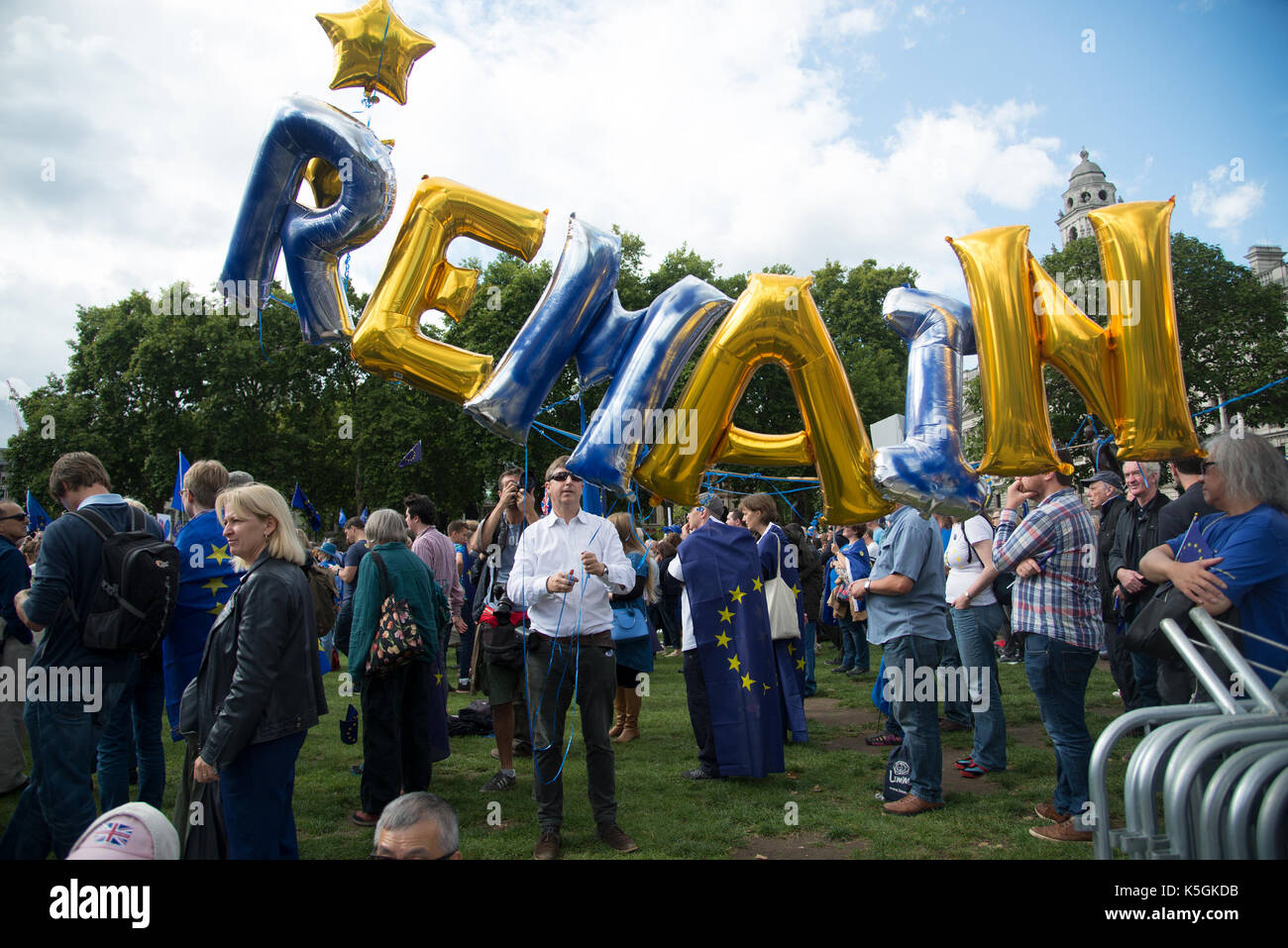 Londres, Royaume-Uni. 9 septembre 2017. Marche du peuple pour l'Europe - "Remain". Crédit : A.Bennett Banque D'Images