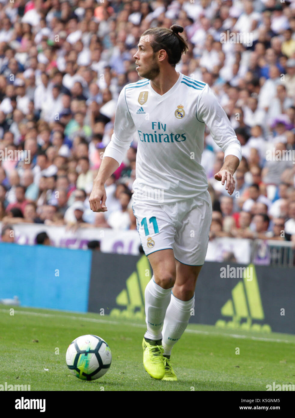 Madrid, Espagne. 09Th sep 2017. L'avant du real madrid Gareth Bale lors de match de football entre le real madrid et levante au Santiago Bernabeu Stadium crédit : afp7/Alamy live news Banque D'Images