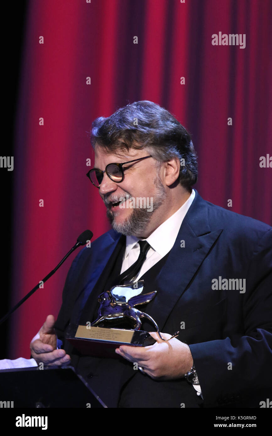 Venise, Italie. 9 septembre, 2017.  : Guillermo del Toro, Golden Lion Award pour le film ' la forme de l'eau '. 74e festival international du film de Venise © Crédit ottavia da re/sintesi/Alamy live news Banque D'Images