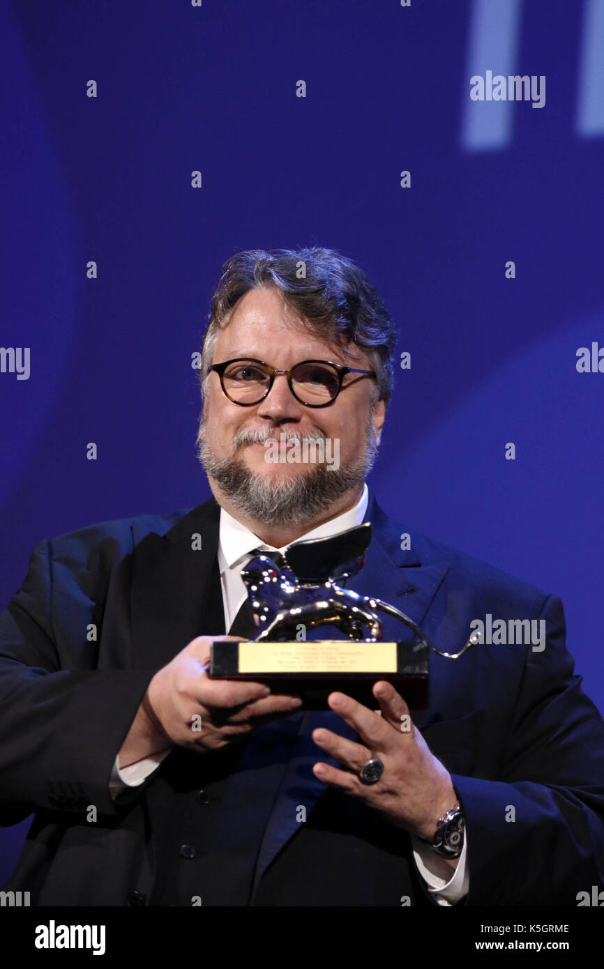 Venise, Italie. 9 septembre, 2017. : Guillermo del Toro, Golden Lion Award pour le film ' la forme de l'eau '. 74e festival international du film de Venise © Crédit ottavia da re/sintesi/Alamy live news Banque D'Images