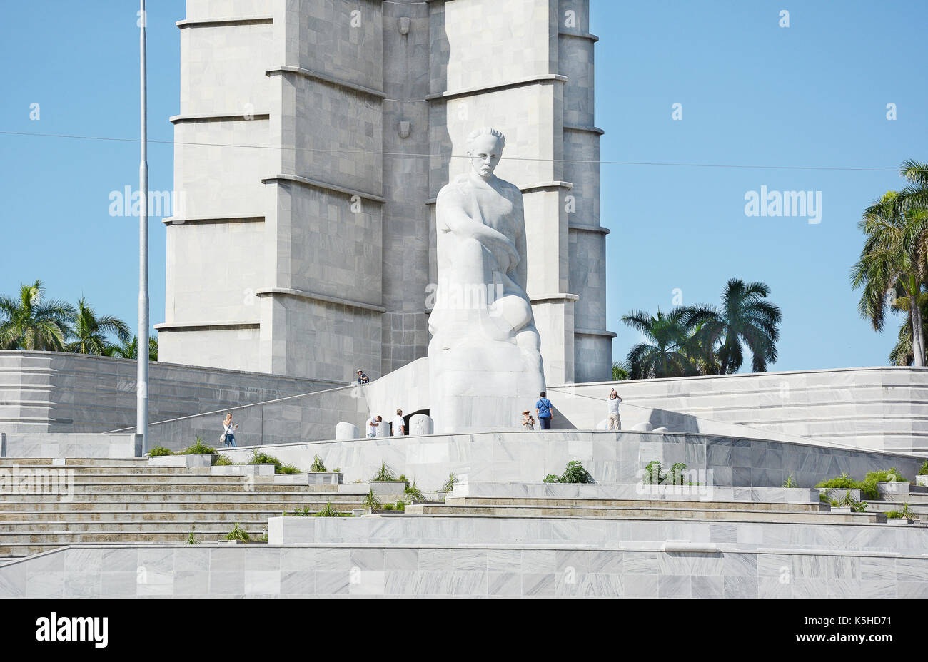 La Havane, Cuba - juillet 24, 2016 : la place de la révolution José Marti monument. Un monument à José Marti, héros national de Cuba, situé sur le côté nord o Banque D'Images