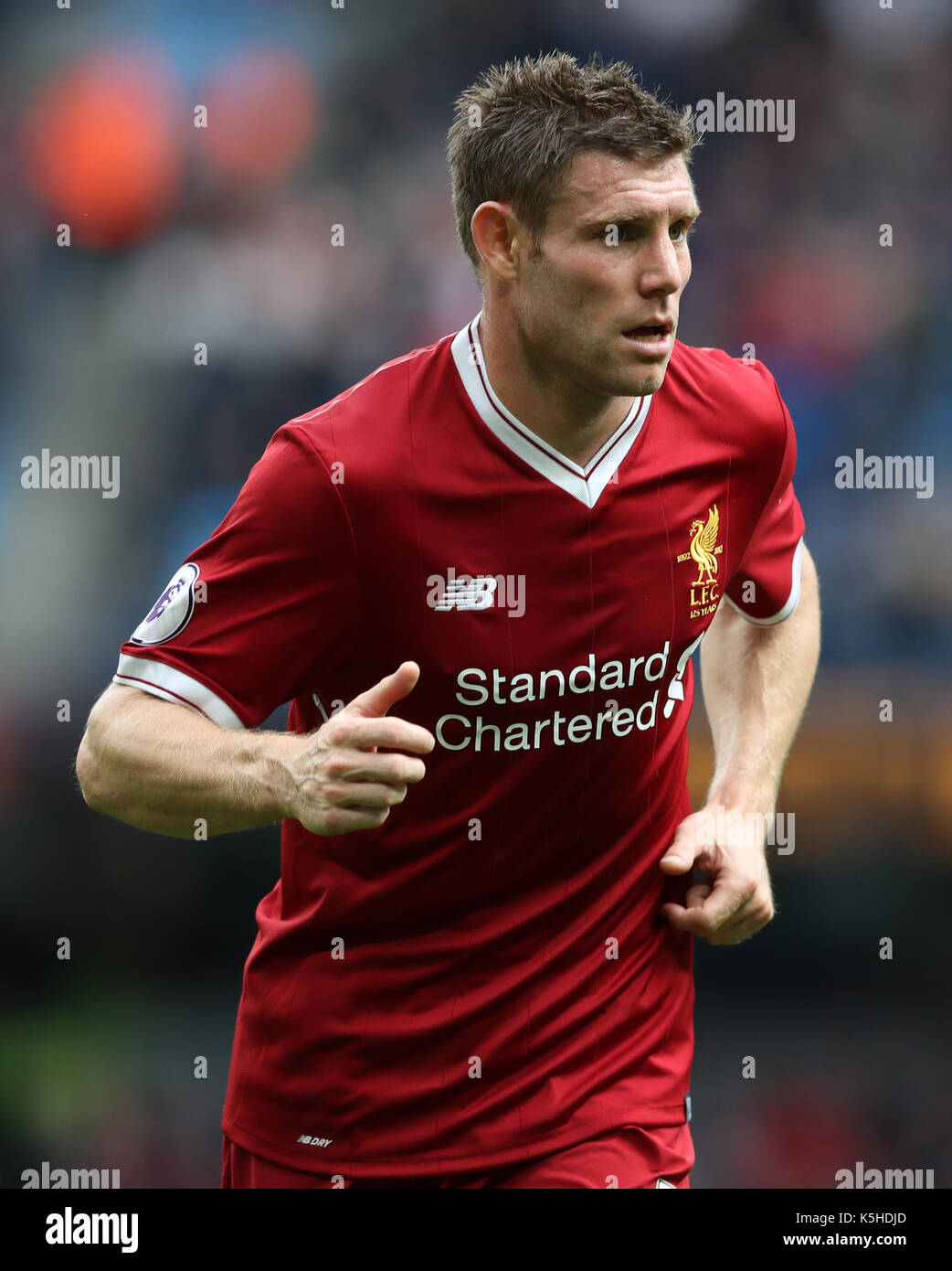 James Milner de Liverpool lors du match de la Premier League au Etihad Stadium de Manchester. APPUYEZ SUR ASSOCIATION photo. Date de la photo: Samedi 9 septembre 2017. Voir PA Story FOOTBALL Man City. Le crédit photo devrait se lire: Martin Rickett/PA Wire. RESTRICTIONS : aucune utilisation avec des fichiers audio, vidéo, données, listes de présentoirs, logos de clubs/ligue ou services « en direct » non autorisés. Utilisation en ligne limitée à 75 images, pas d'émulation vidéo. Aucune utilisation dans les Paris, les jeux ou les publications de club/ligue/joueur unique. Banque D'Images