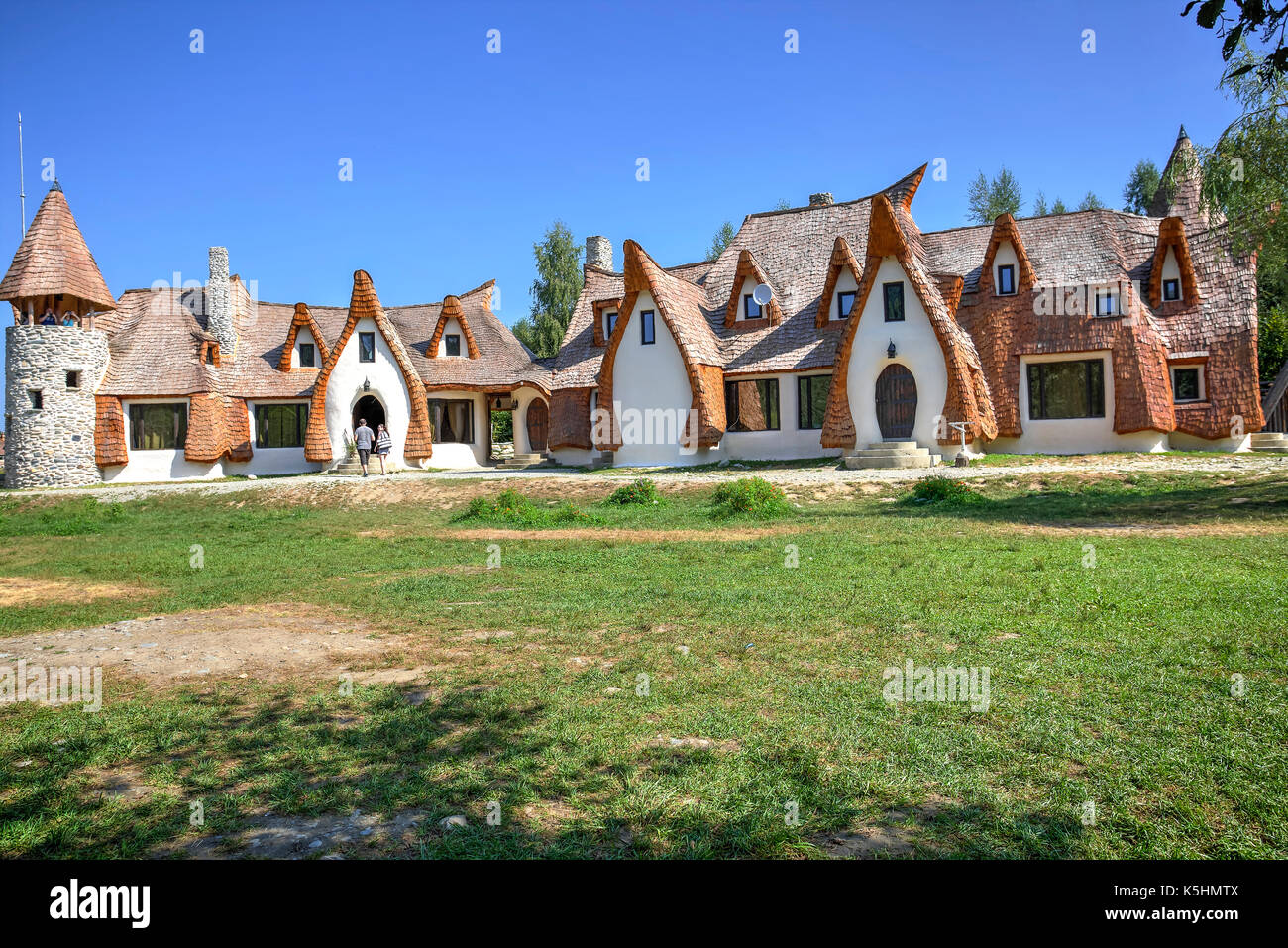 Le château d'argile dans la vallée des fées, Transylvanie, Roumanie. Photo prise le 10 août 2017. Banque D'Images