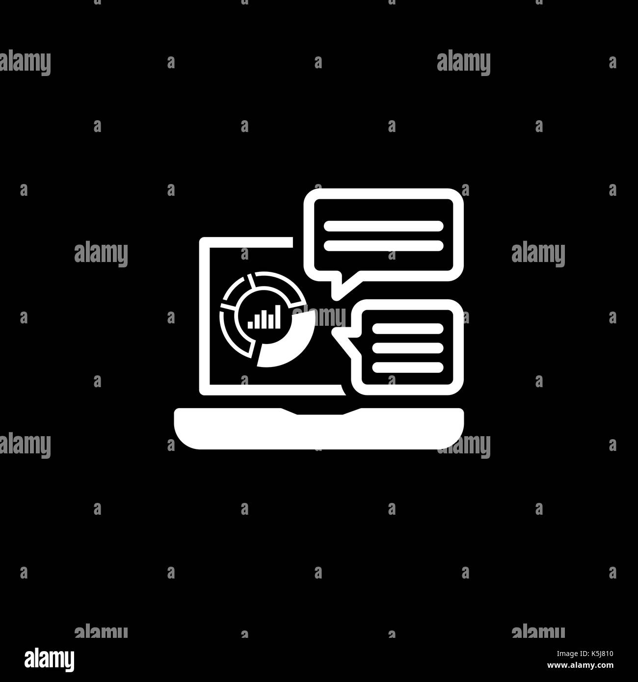 Store Analytics Icône. Modèle plat. Illustration de Vecteur