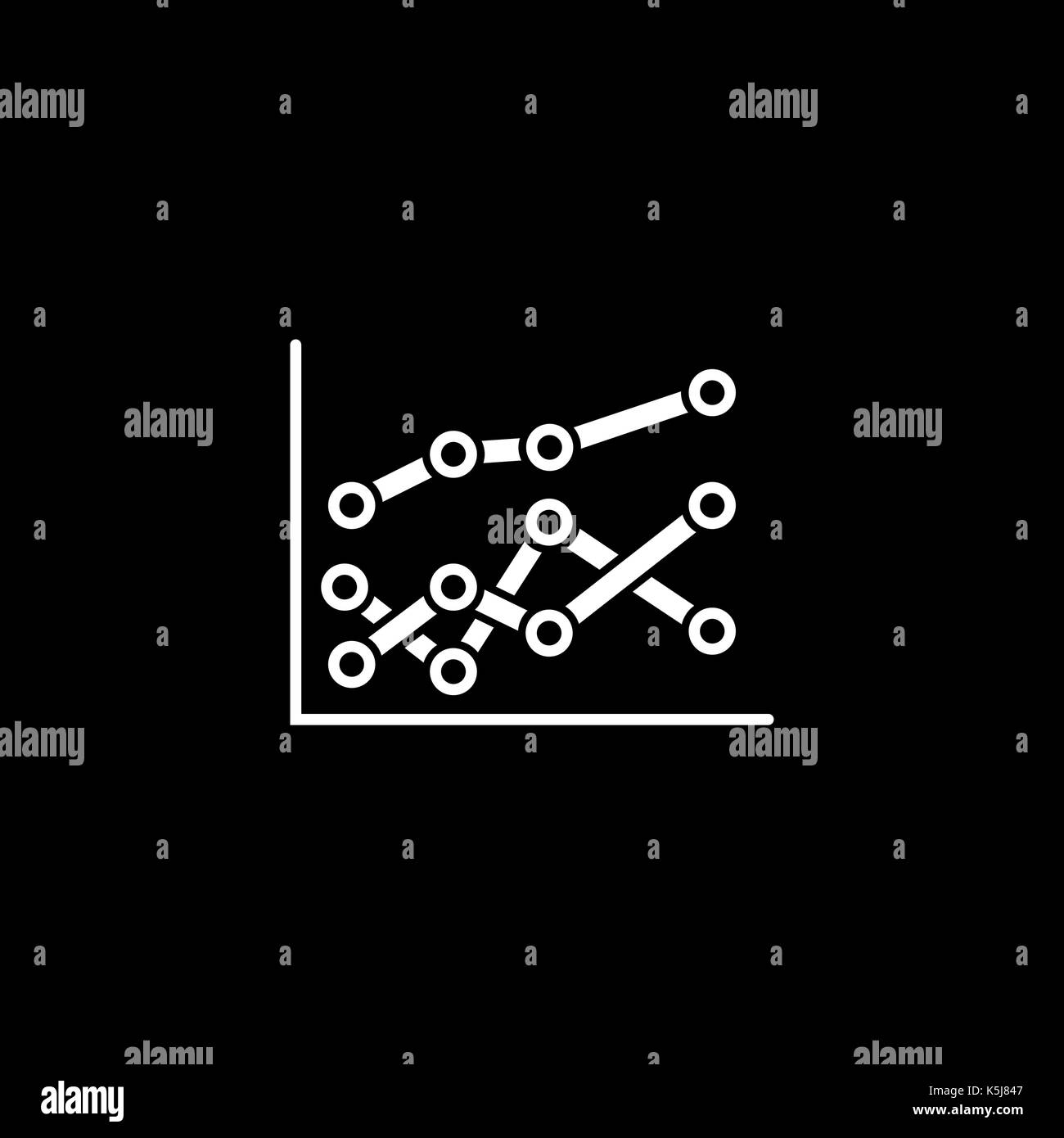 L'icône de statistiques. Modèle plat. Illustration de Vecteur