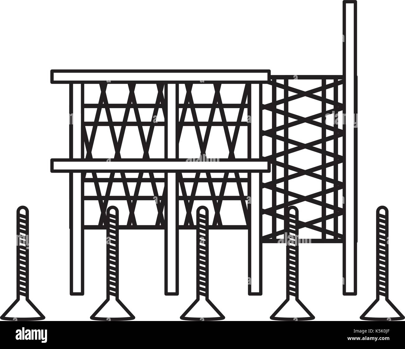 Conception en construction Illustration de Vecteur