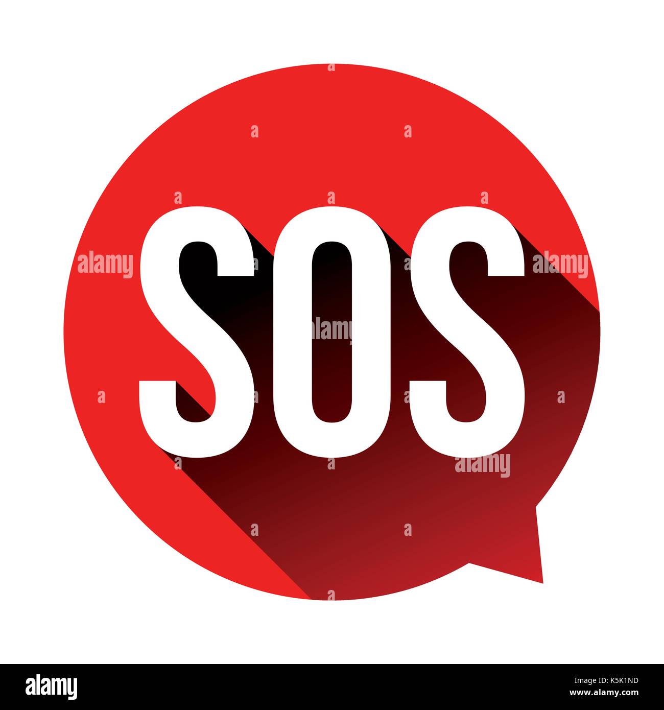 Panneau d'urgence sos vecteur rouge Illustration de Vecteur