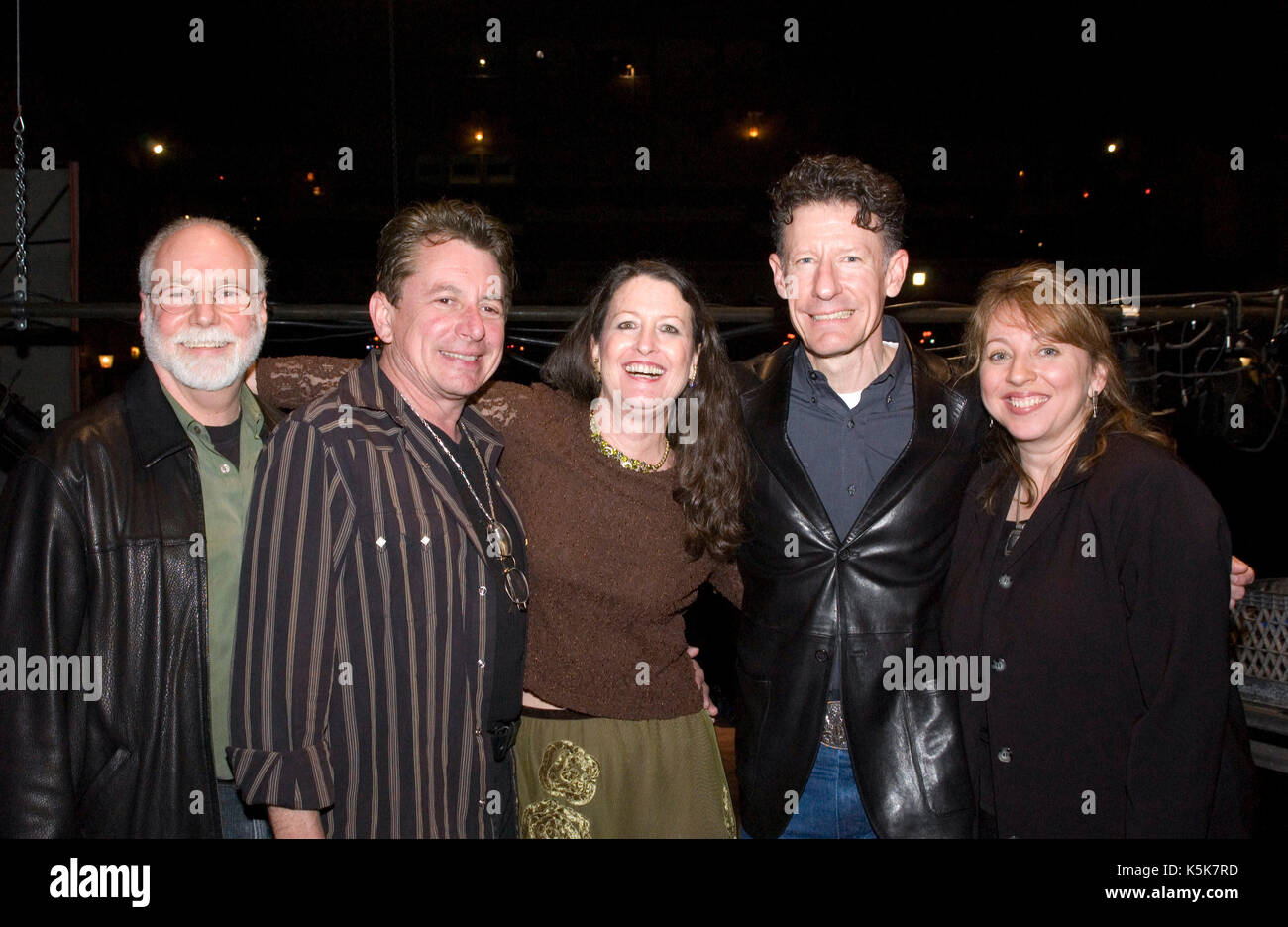 Hale milgrim,joe ely,peggie jones,Lyle Lovett guest arlington backstage théâtre Santa Barbara, ca. Banque D'Images