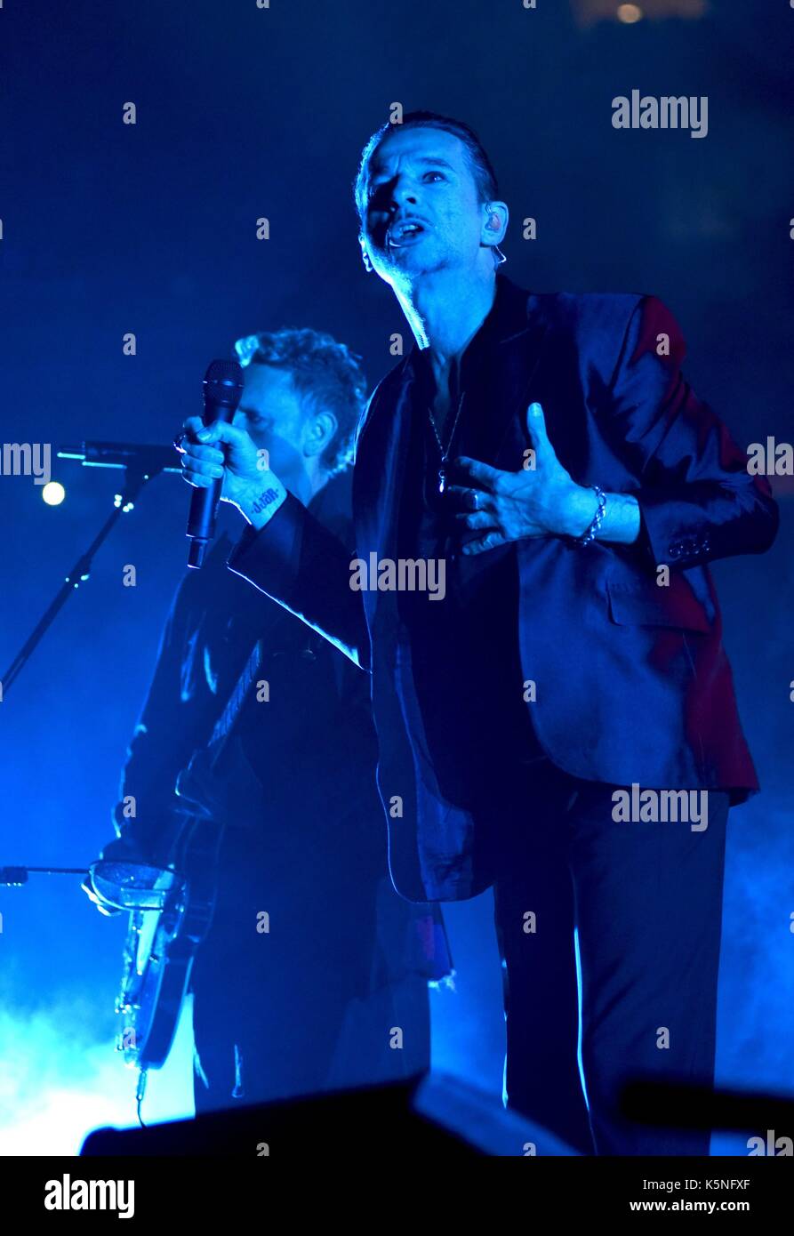 New York, NY, USA. Sep 9, 2017. Martin gore, Dave Gahan présents pour Depeche mode 2017 global spirit of tour, Madison Square Garden, New York, NY Le 9 septembre 2017. crédit : Derek storm/everett collection/Alamy live news Banque D'Images