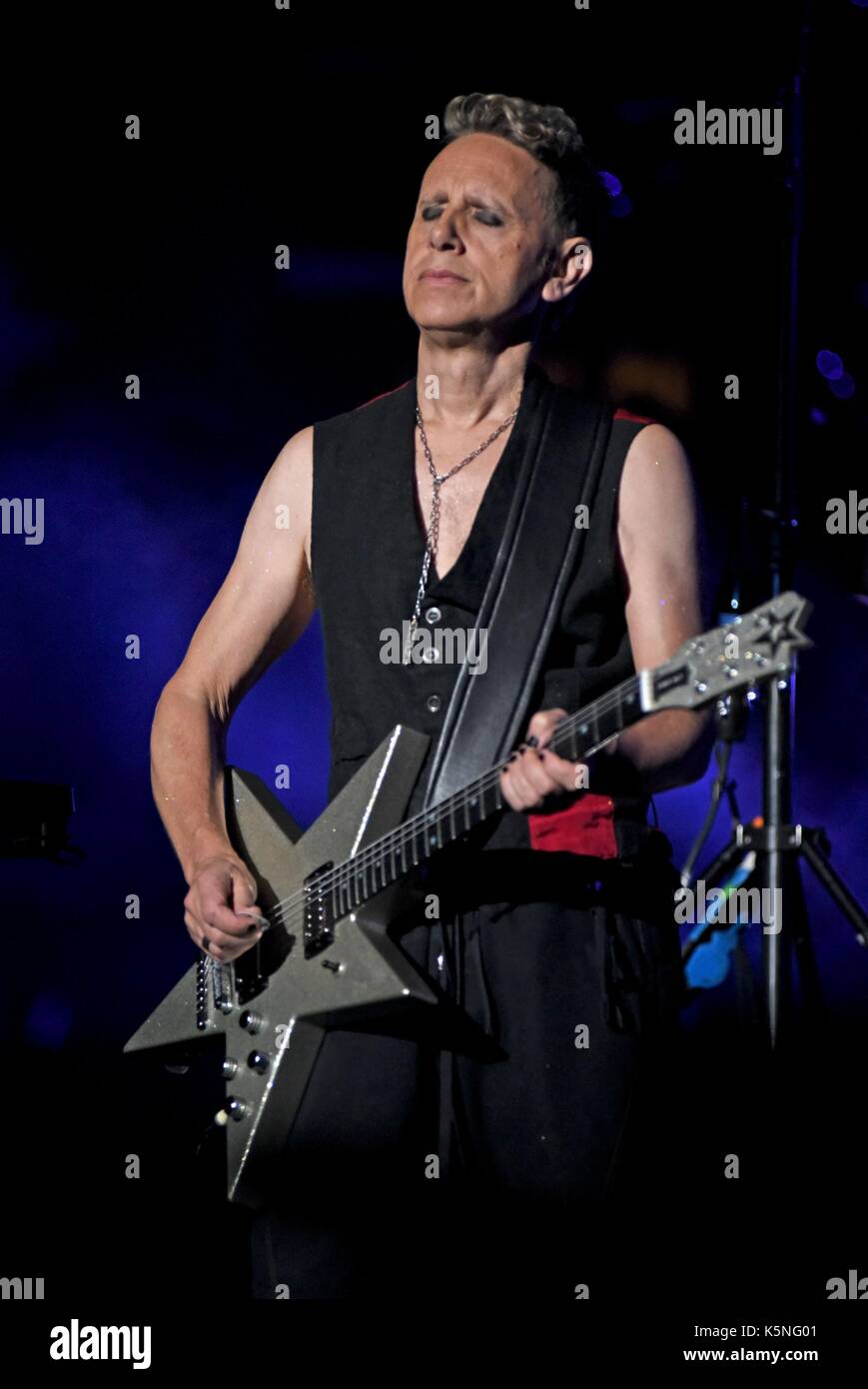 New York, NY, USA. Sep 9, 2017. Martin gore présents pour Depeche mode Tour mondial 2017 spirit, Madison Square Garden, New York, NY Le 9 septembre 2017. crédit : Derek storm/everett collection/Alamy live news Banque D'Images