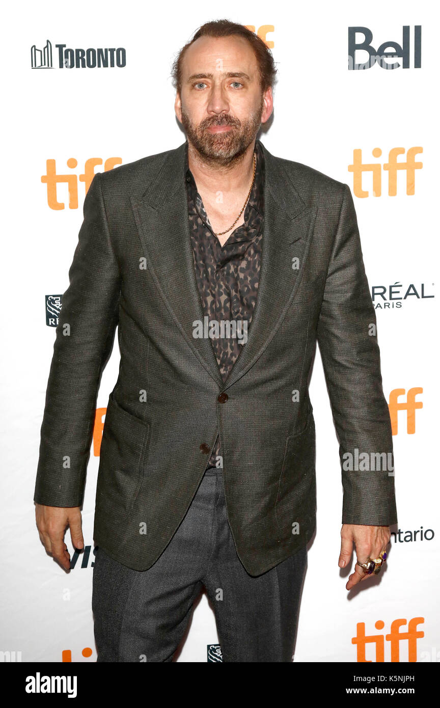 Toronto, Canada. 9 septembre, 2017. Nicolas Cage participant à la 'maman et papa' premiere au cours de la 42e festival international du film de Toronto à Ryerson Theatre sur septembre 09, 2017 à Toronto, Canada Crédit : geisler-fotopress/Alamy live news Banque D'Images