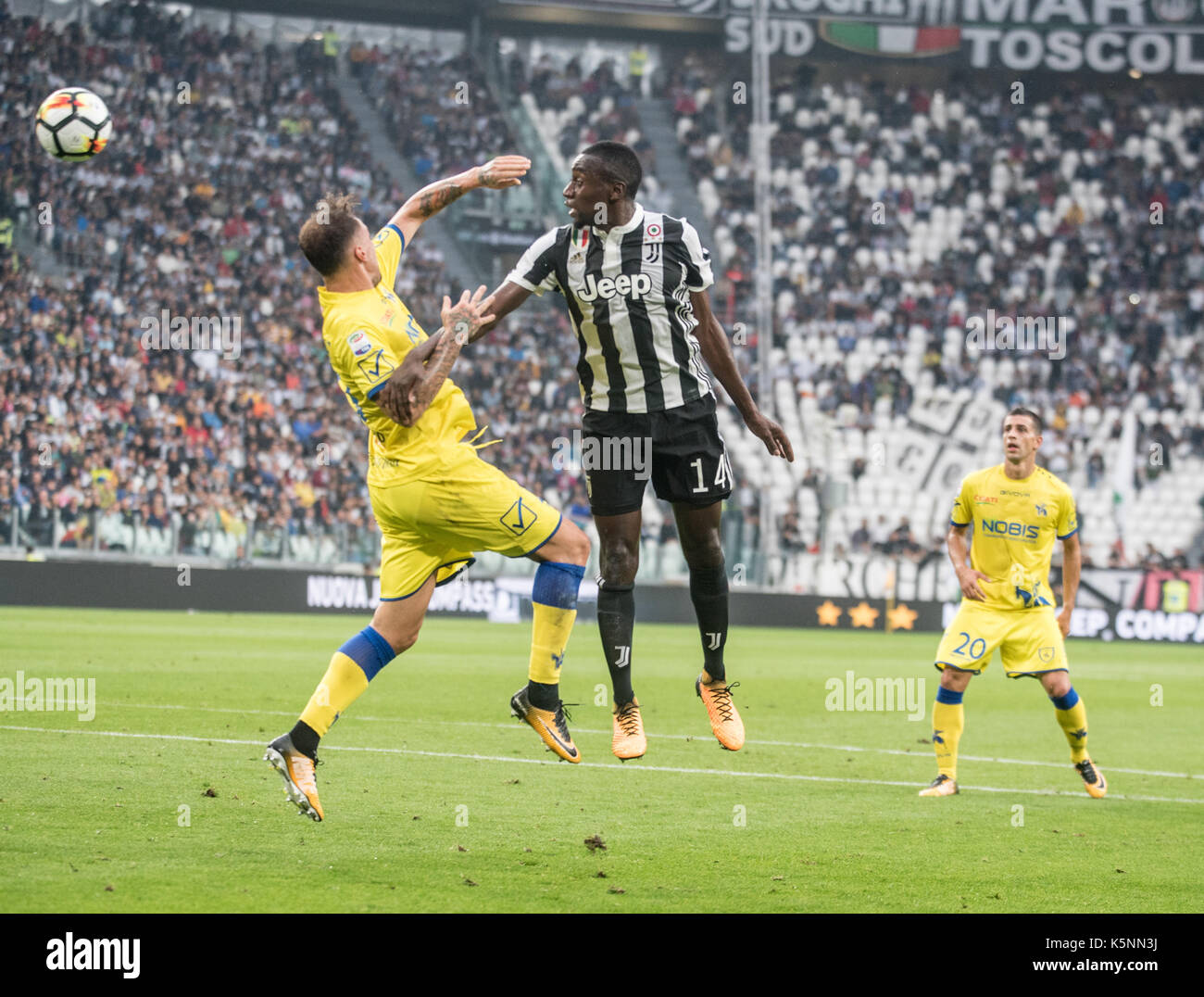 Turin, Italie Le 9 septembre, un match de football Juventus vs Chievo Vérone., serie a tim à allianz stadium Banque D'Images