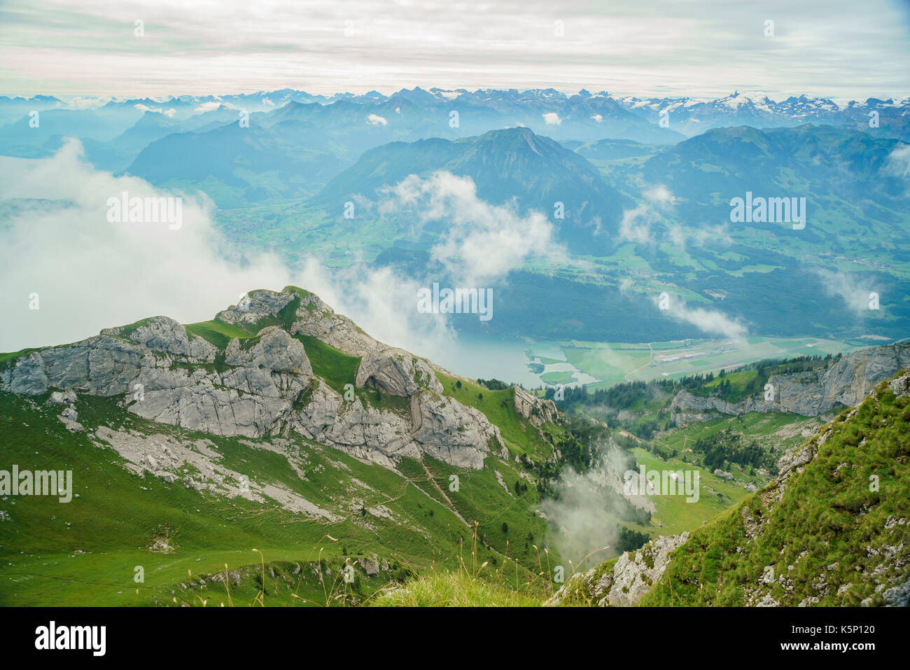 Magnifique paysage sur le mont Pilatus, Lucerne, Suisse Banque D'Images