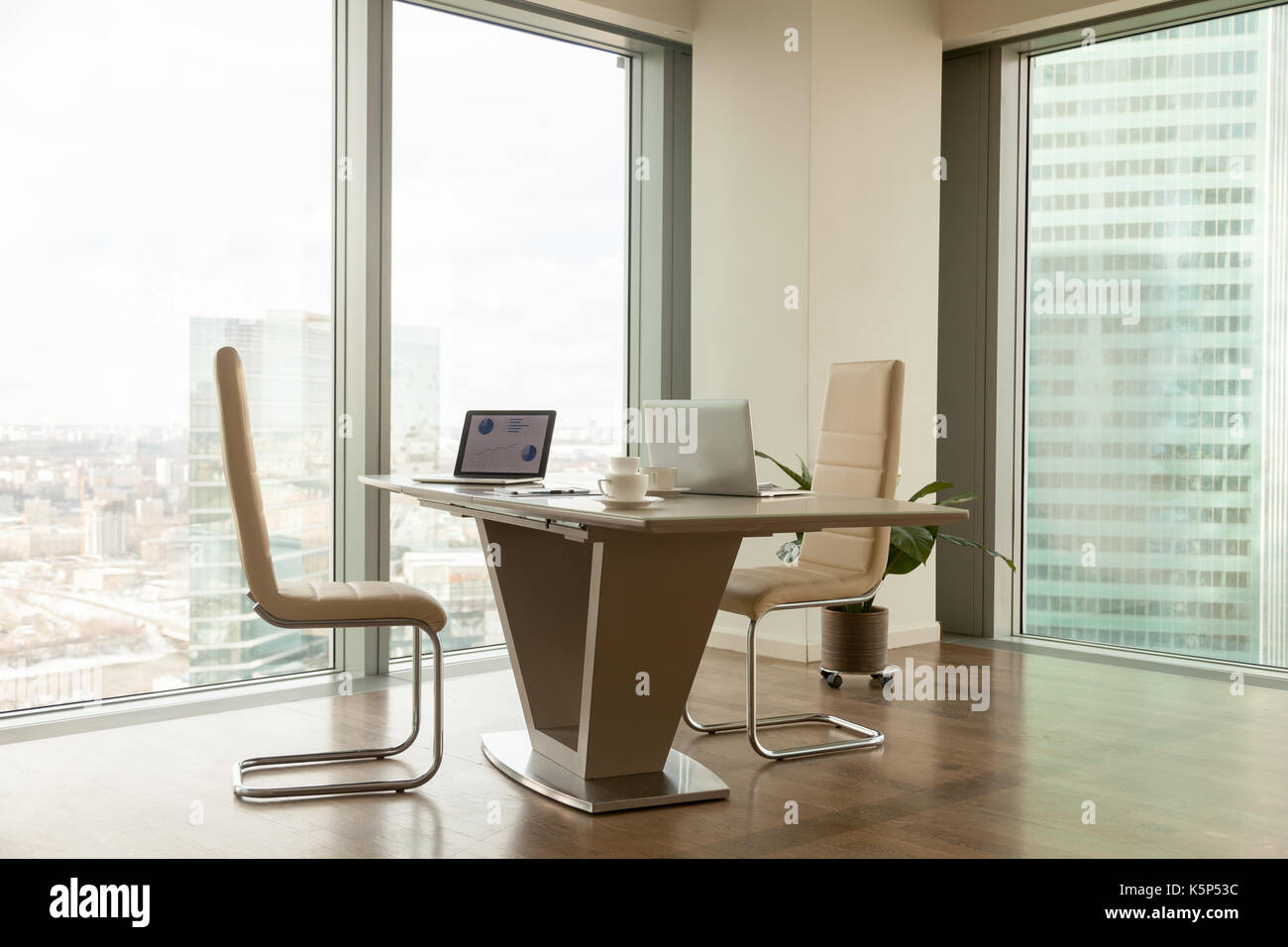 Directeur de l'entreprise moderne en milieu de bureau lumineux Banque D'Images