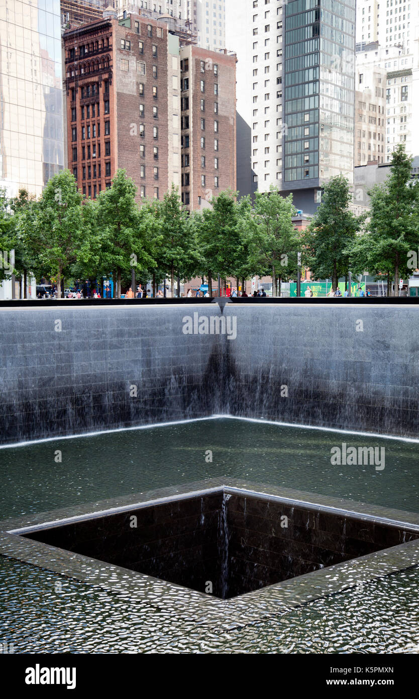 9/11 Memorial à Ground Zero à New York - USA Banque D'Images
